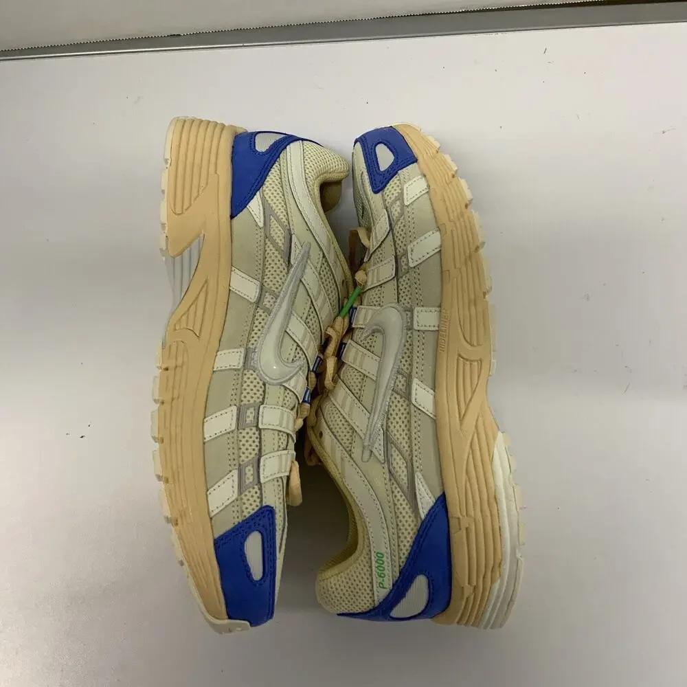 Nike P-6000 Athletic Department FJ5443 113 Size 8 Men Beige Blue Cream Sneakers